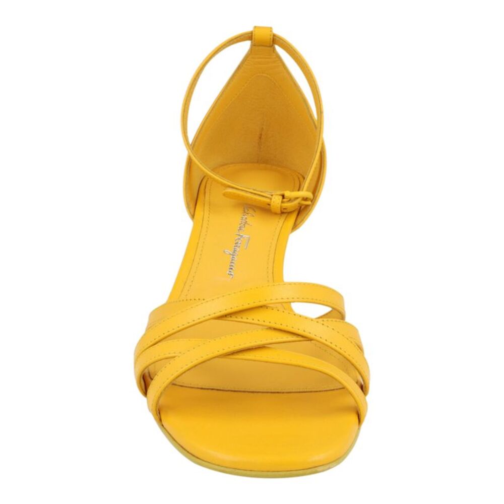 Ferragamo Flor 55 Sandals Yellow Womens - Picture 4 of 6
